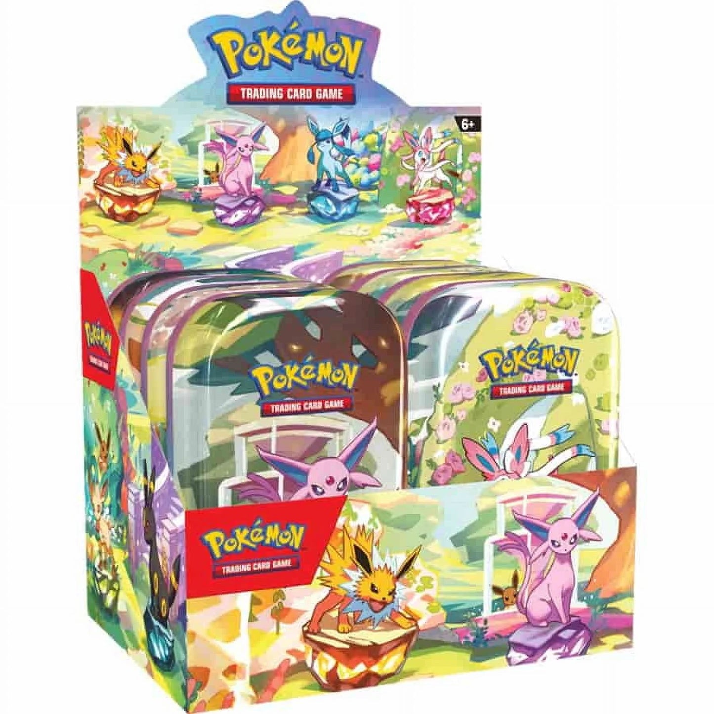 Prismatic Evolutions Mini Tin Display Box - 8 Tins